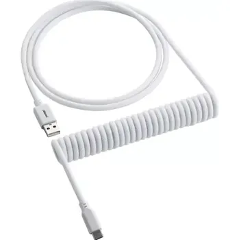 Kabel do PC CableMod Classic Coiled Keyboard Cable USB-C - USB-A 1.5m Glacier White (CM-CKCA-CW-WW150WW-R)