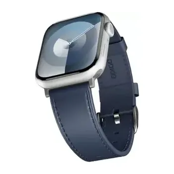 Řemínek na hodinky Epico Leather Watch Strap kožený řemínek pro Apple Watch 38/40/41/42mm modrá (9918131600004)