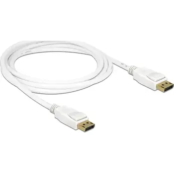 Video kabel Delock DisplayPort 1.2 kabel samec DisplayPort samec 2 m bílá (84877-D)