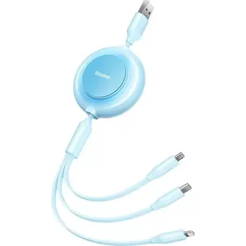 Datový kabel Baseus CAMJ010017 Kabel USB-A (M) - Micro USB (M) Lightning (M) USB-C (M) 1.1 m modrá (CAMJ010017)