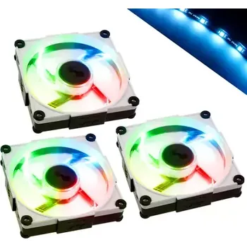 PC ventilátor InWin Aurora RGB-LED 3ks černo-bílá (AURORA BLACK/WHITE)