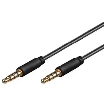 Audio kabel PremiumCord Kabel Jack 3.5mm 4 pinový M/M 1.5m pro Apple iPhone, iPad, iPod (4040849638282)