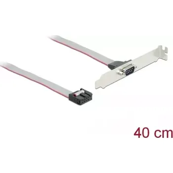 Elektrická zásuvka DeLock Výstupní zadní slot 1x COM D-Sub 9pin 40cm šedá (82768)