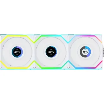 PC ventilátor Lian Li UNI FAN SL Wireless LCD 3ks včetně ovladače bílá (12SLLCD1W3W)