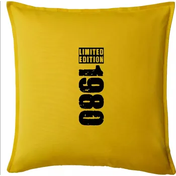 Polštář Limited edition 1980 pruh - Polštář 50x50 - 50x50 - Pouze potah ( Žlutá )