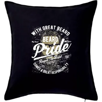 Polštář Beard Pride - Polštář 50x50 - 50x50 - Pouze potah ( Černá )