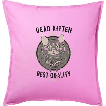 Polštář Cat deadkitten - Polštář 50x50 - 50x50 - Pouze potah ( Růžová )
