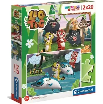 Puzzle Clementoni Puzzle 40 dílků Puzzle Super Color Leo a Tig