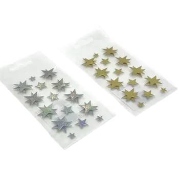 Vánoční dekorace Samolepící hvězdy, průměr 1-2,5 cm