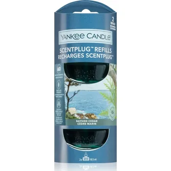 Aroma difuzér Yankee Candle Bayside Cedar náhradní náplň do elektrického difuzéru 2x18.5 ml