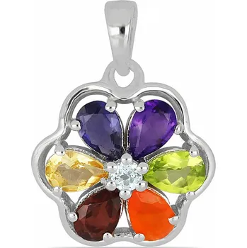 Přívěsek Čakrový přívěsek rhodiovaný Růže života Ag 925 1,7 cm, 2,6 g