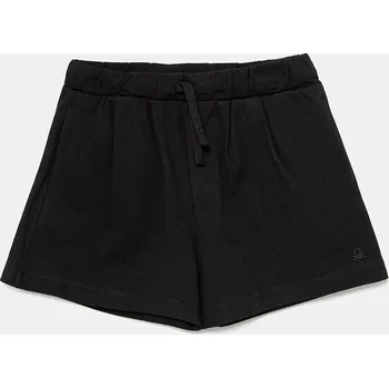 Chlapecké kraťasy Dětské bavlněné šortky United Colors of Benetton 3BL0C903I.G.Seasonal černá 99X, vel. 160