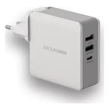 RealPower DeskCharge-65 bílá (4040895006837)