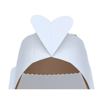 Svatební dekorace Svatební košíček tvar "Srdíčko" 10x10x5,5 cm