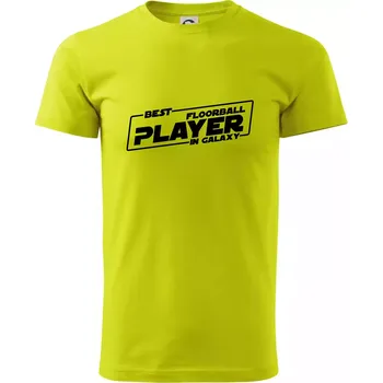 Pánské tričko Best floorball player in galaxy - Klasické pánské triko vyšší gramáže - XS ( Limetková )