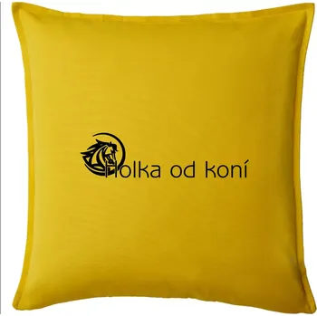 Polštář Holka od koní - Polštář 50x50 - 50x50 - Pouze potah ( Žlutá )
