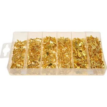 Krimpovací kleště Elektrické konektory pro automobily, neizolované, krimpovací, různé druhy, sada 600 kusů