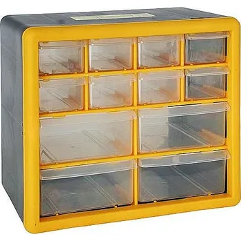 Úložný box Organizér HL3045-B, 12 zásuvkový, 265x160x235mm
