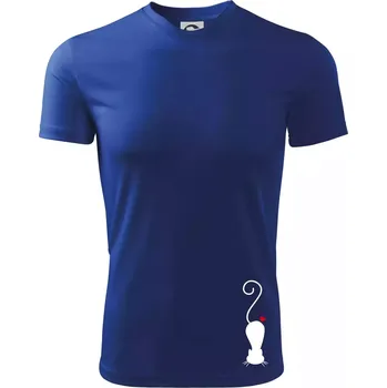 Chlapecké tričko Zamilovaná kočka ležící - Dětské triko sportovní (dresovina) - 146 cm/10 let ( Královská modrá )