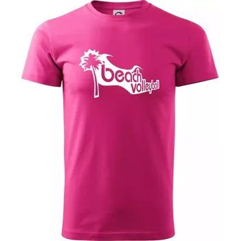 Pánská móda Beach volleyball obrys - Klasické pánské triko vyšší gramáže - S ( Purpurová )