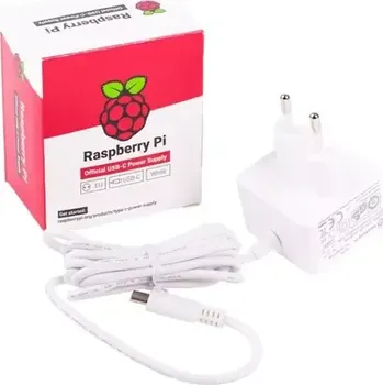 Počítač Raspberry Pi napájecí zdroj USB-C 5.1V 3A pro Raspberry Pi 4B EU bílá (OFI046)