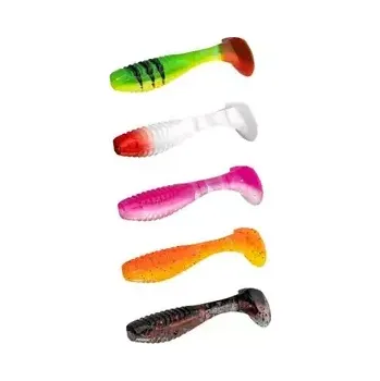 Umělá nástraha Delphin Gumová nástraha Top mix nástrah KARMA UVs 8cm Perchy+Redface+Candy+Hawai+Best 5ks (101002306)