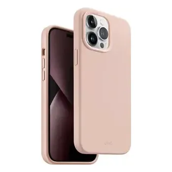 Pouzdro na mobilní telefon Uniq Hybrid Lino zadni kryt pro Apple iPhone 14 Pro - BLUSH (růžová) (8886463681626)
