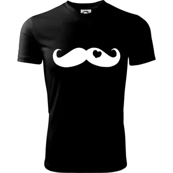 Chlapecké oblečení Mustache love - Dětské triko sportovní (dresovina) - 122 cm/6 let ( Černá )
