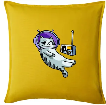 Polštář Kočka na měsíci - Polštář 50x50 - 50x50 - Pouze potah ( Žlutá )