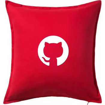 Polštář Kočka v kolečku - Polštář 50x50 - 50x50 - Pouze potah ( Červená )
