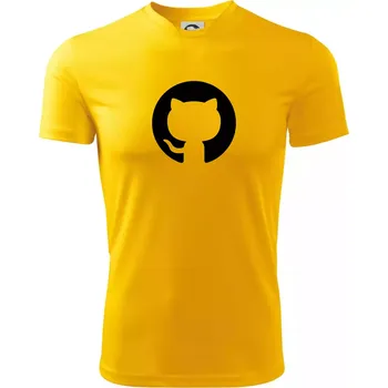 Chlapecké tričko Kočka v kolečku - Dětské triko sportovní (dresovina) - 158 cm/12 let ( Žlutá )