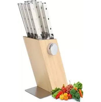 iPureHome 10-dílná sada kuchyňských nožů bílá se stojanem (27870)