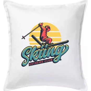 Polštář Skiing winter extreme cup - Polštář 50x50 - 50x50 - Pouze potah ( Bílá )