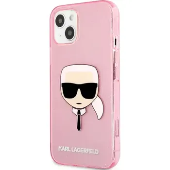 Karl Lagerfeld TPU Full Glitter Karl Head Kryt pro Apple iPhone 13 mini růžová (3666339027537)