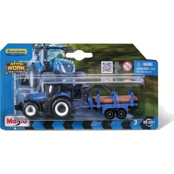 autíčko Maisto Mini pracovní stroje - Traktor s přívěsem - více druhů (90159155904)