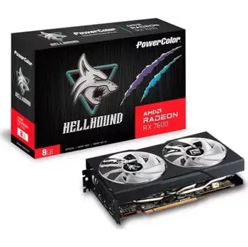 Grafická karta PowerColor Radeon RX 7600 Hellhound 8GB OC (RX7600 8G-L/OC)
