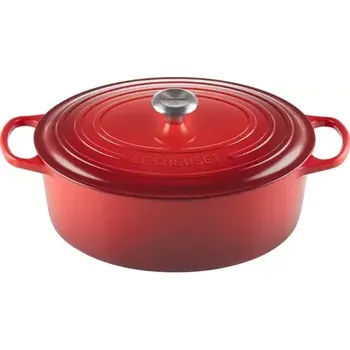 Hrnec Le Creuset Signature Oválný hrnec s poklicí 33 cm červená (21178330602430)