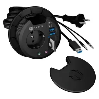 USB hub Icy Box B-HUB1430-CR černá (IB-HUB1430-CR)