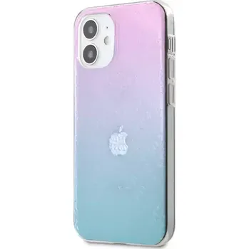 Pouzdro na mobilní telefon GUESS 3D Raised Zadní Kryt pro Apple iPhone 12 mini modrá (3700740481066)