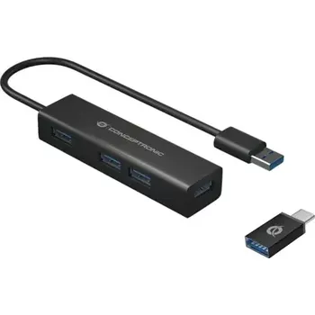 USB hub Conceptronic HUBBIES06B USB-A hub + USB-C na USB-A adaptér (HUBBIES06B)