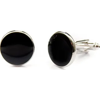 Manžetový knoflíček Avantgard Manžetové knoflíčky PREMIUM, 573-20253, Stříbrná lesk/černá