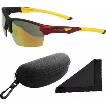 Polarized Brýle sluneční 255 - obroučky černé - skla červeno-zlatá zrcadlová (56.046)