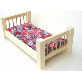 Česká dřevěná hračka Dřevěná postýlka pro panenky přírodní velká (CH1PVP)