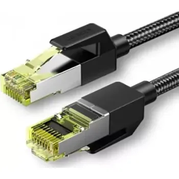 Síťový kabel Ugreen NW150 Cat 7 F/FTP Ethernet RJ45 1 m černá (80421)
