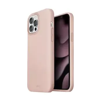 Pouzdro na mobilní telefon Uniq Hybrid Lino Hue Magsafe zadní kryt pro Apple iPhone 13 Pro Max - BLUSH (růžová) (8886463678503)