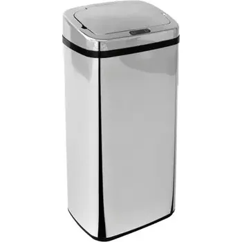 Odpadkový koš iQtech Clasik Quadrat 40 l stříbrná (IQ00054)