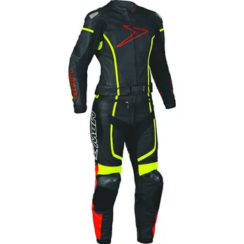 Moto kombinéza MBW kombinéza VIXEN 2-dílná dámská black/red/fluo yellow - 34