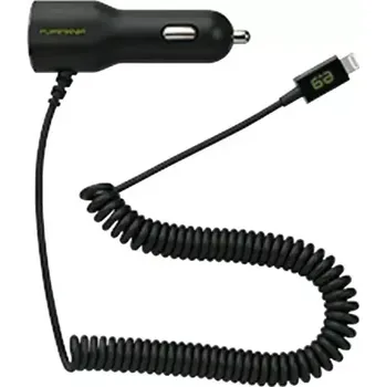 PureGear Nabiječka do auta s integrovaným Lightning kabelem černá (816958018475)