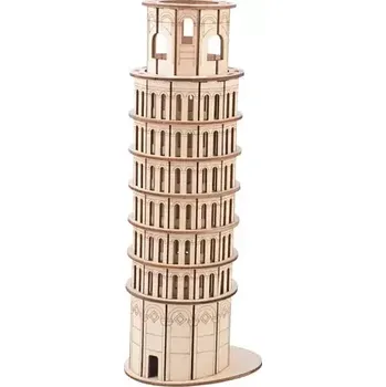 3D puzzle Woodcraft Dřevěné 3D puzzle Šikmá Věž V Pise (XE-G018)