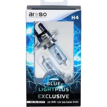 Autožárovka Aroso Autožárovky Light Plus H4 12V 60/55W P43t sada 2ks - blue (20.417)